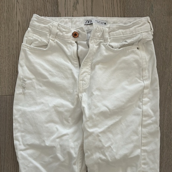Zara white mom jeans size 0 - Picture 2 of 7